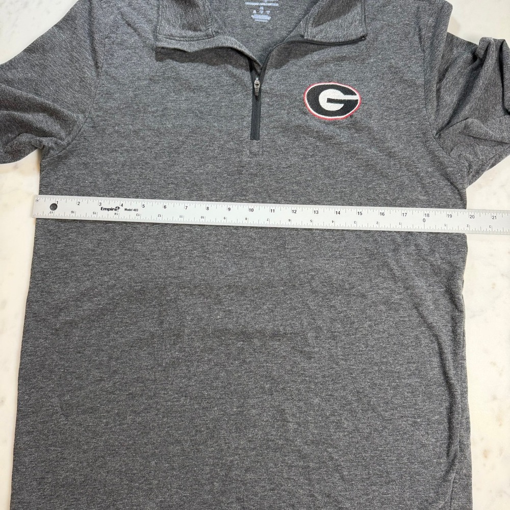 Champion‎ Georgia Bulldogs Pullover Mens Medium Gray Quarter Zip NCAA - Picture 4 of 6